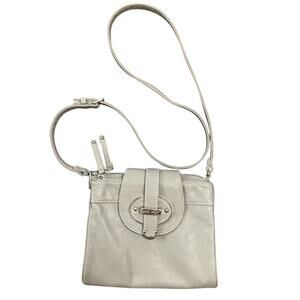 Nine West Zipster Crossbody Messenger Shoulder Gray Leopard Women's Bag